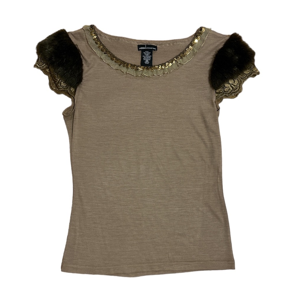 Moda tan tshirt. XS